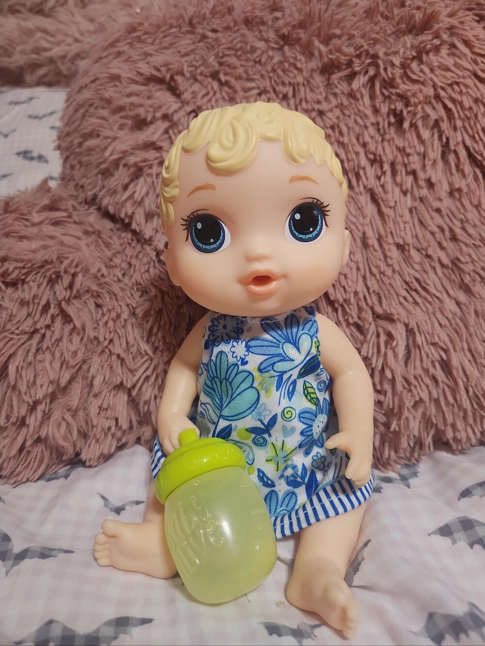 New Baby Alive Lil' Sips Baby Blonde Sculpted Hair 2017 NOS Sealed